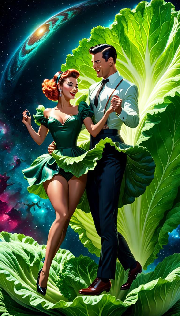 You and me on a lettuce leaf IV