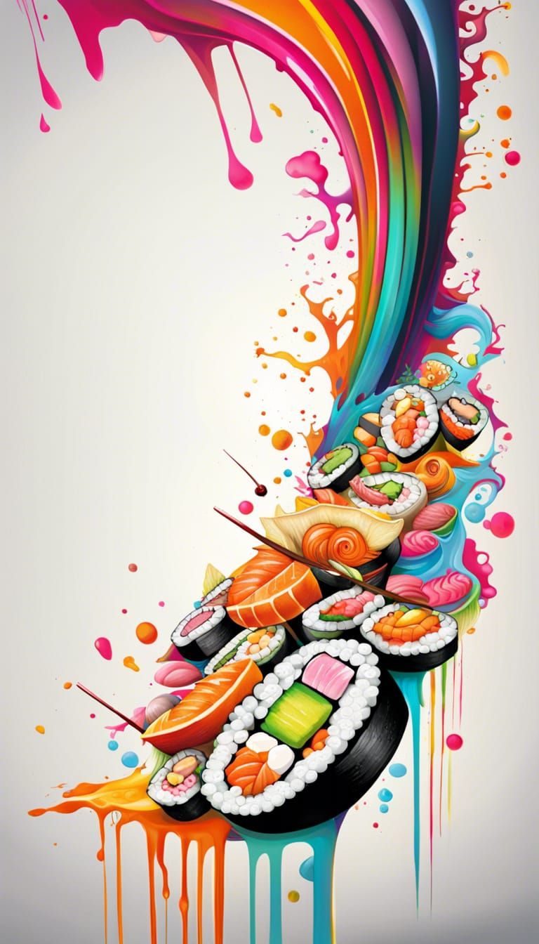 Sushi Monster Graffiti Art in Street Style