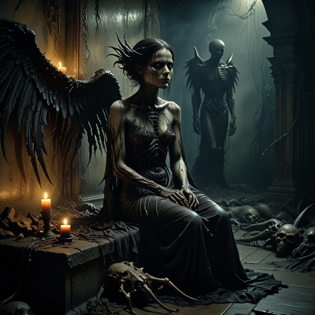 Disappointed Soul in Dark Fantasy Realm