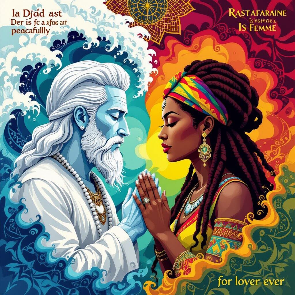 Abstract Fractal Art: Cosmic Duality and Peaceful Conflict