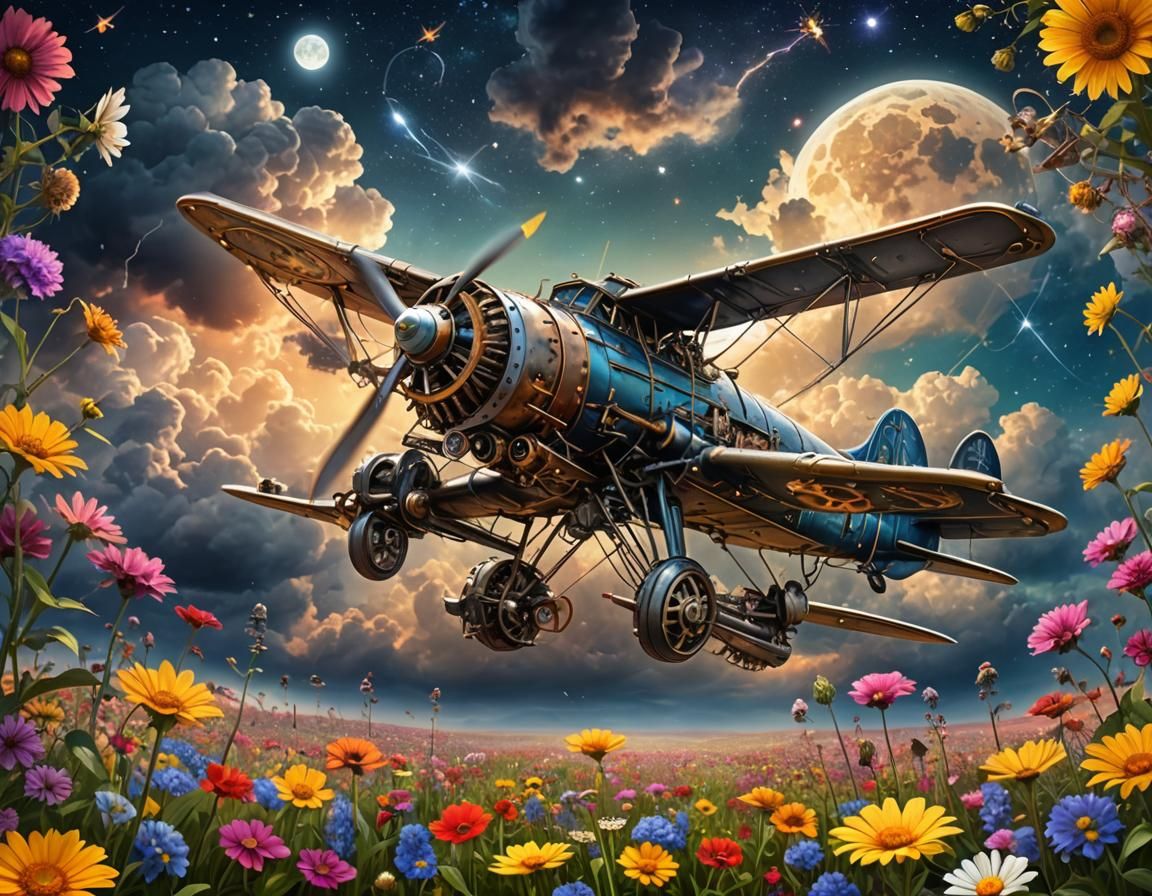 Steampunk plane