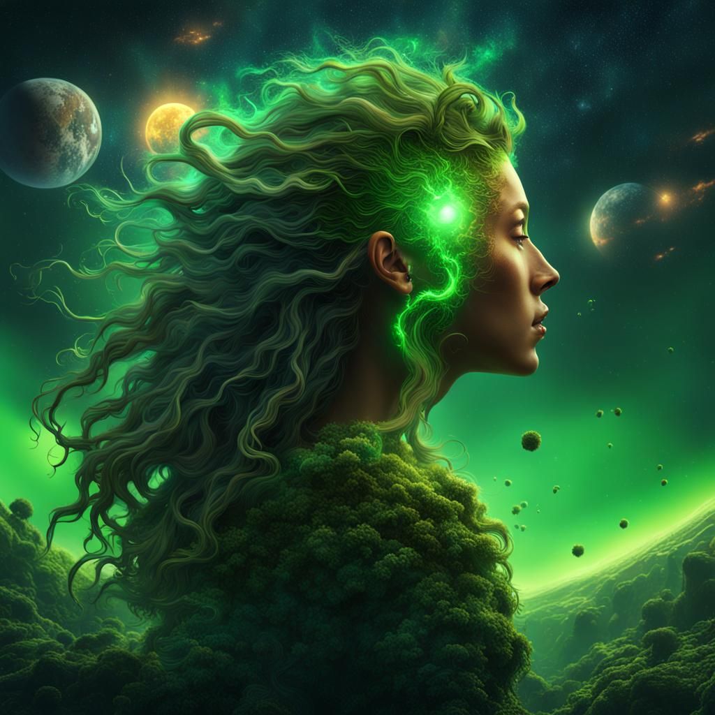 Gaia's Hair: Organic Reach in Cosmic Art