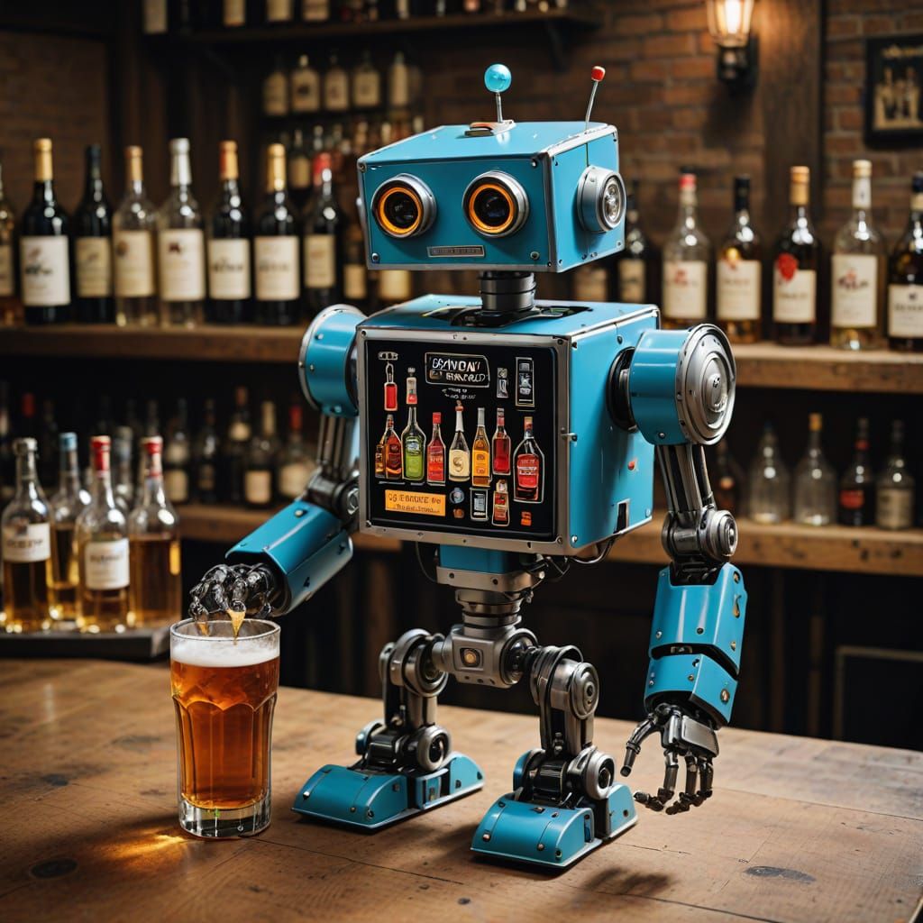Booze Bot: A Humorous Robot Character Concept