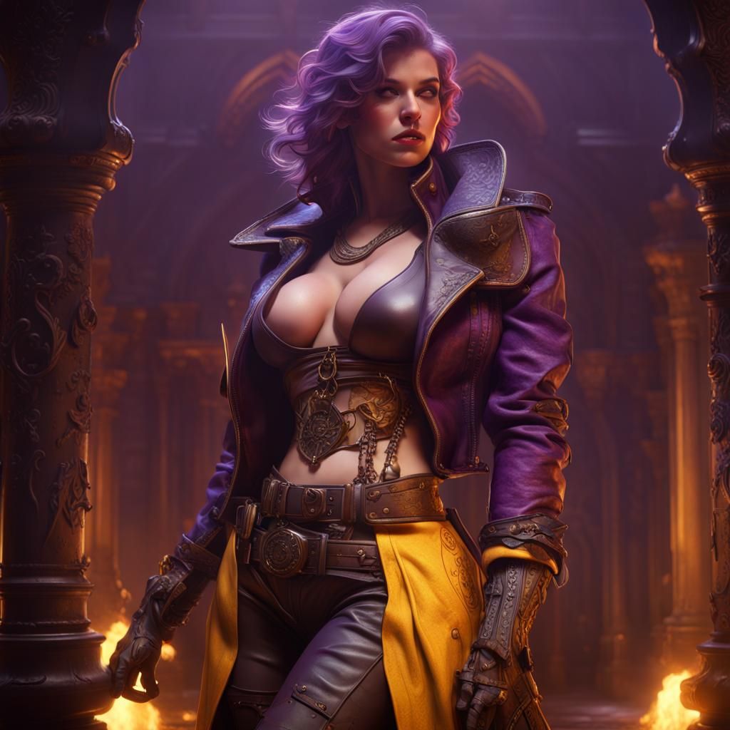 Steamy Leather Garments in Dark Fantasy Style