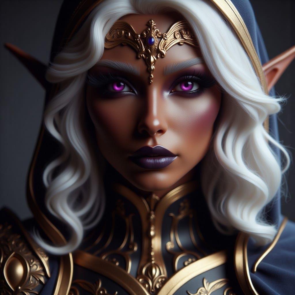 Drow Elf Character Portrait