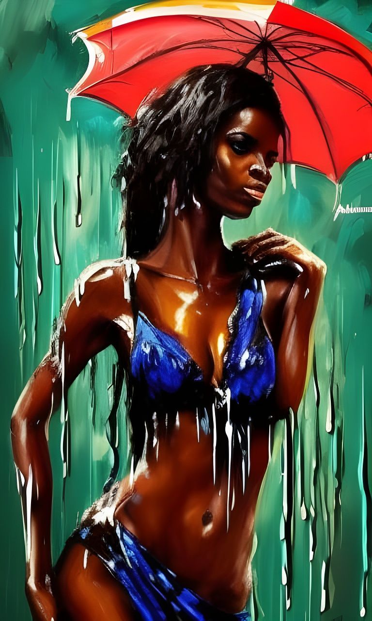 Woman in Rain, Speedpaint Style
