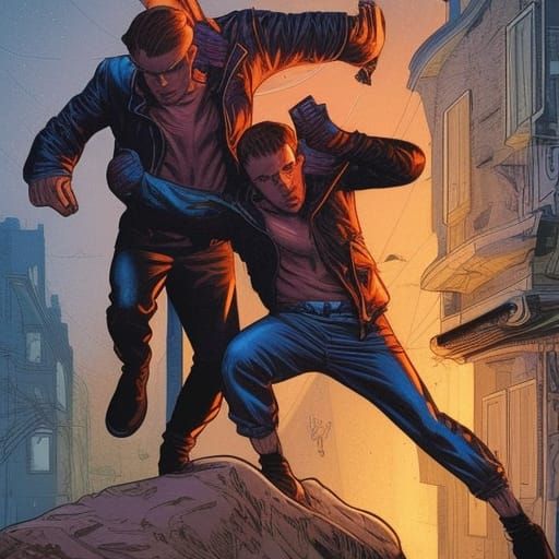 Boys Surprise YouTuber in Comic Book Style