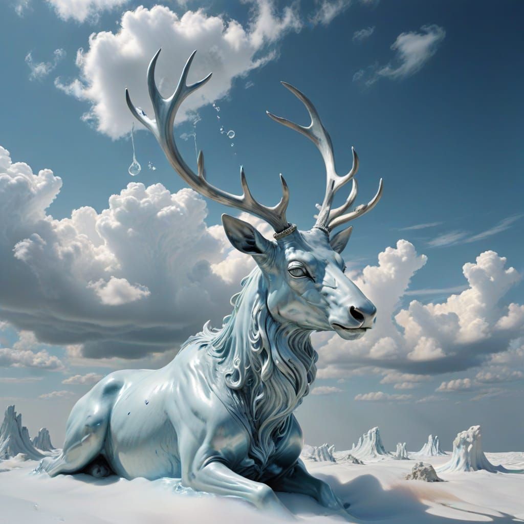Surreal Sculpture in Soft Focus with Dreamlike Quality