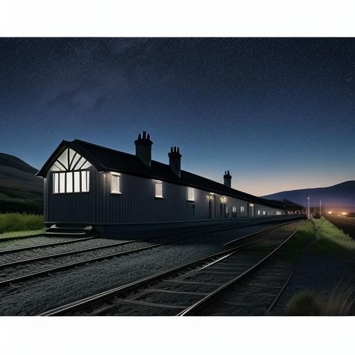 Moonlit Vista of Llanfairpwllgwyngyllgogerychwyrndrobwllllan...