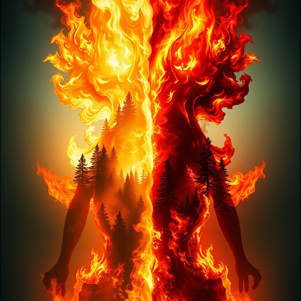 The Fireborn: A Figure Sculpted from Living Flames