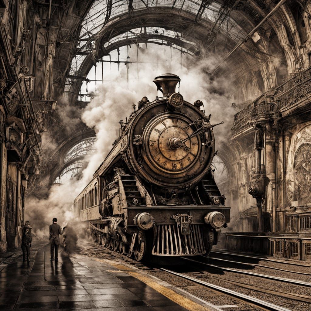 Intricate Steampunk Clockwork Mechanism Relic