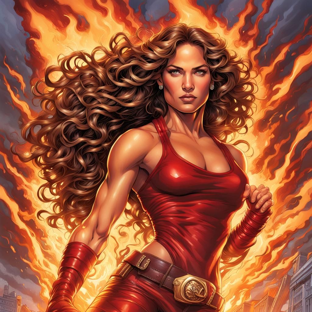 Jennifer Lopez as Fantasy Ruby Fire Goddess