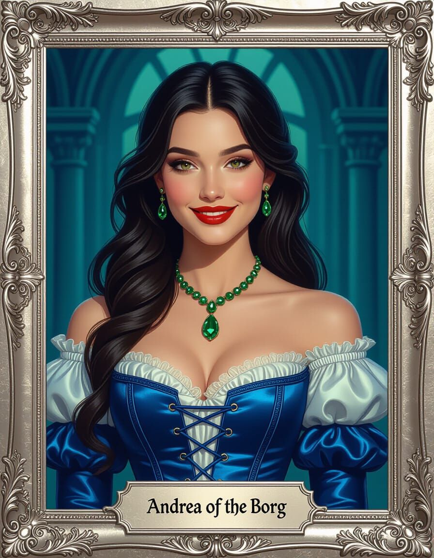 Elegant Handmaiden Portrait in Dark Fantasy Style