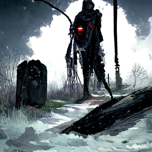 Sinister Graveyard Figure by Greg Rutkowski