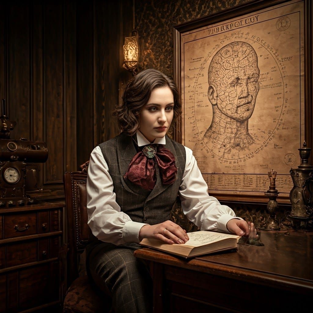 Mysterious Victorian Figure Studies Ancient Cranium Chart