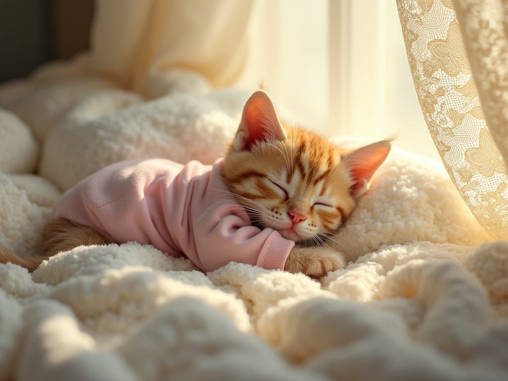 Surreal Pastel Cat Dreams in Impressionist Style