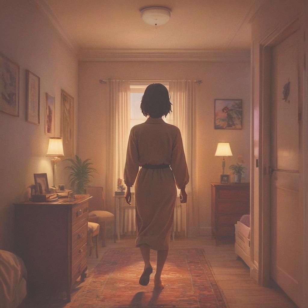 Anime-Style Key Visual: Mother Enters Amir's Room