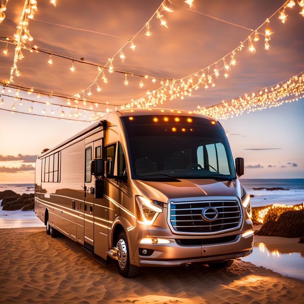 Luxury Motorcoach Sunset Beach: Professional Photography