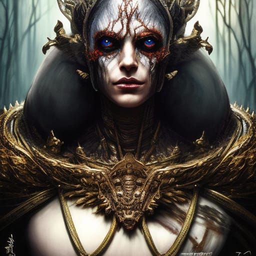 Tiger Alien Engineer Portrait in Biopunk Style