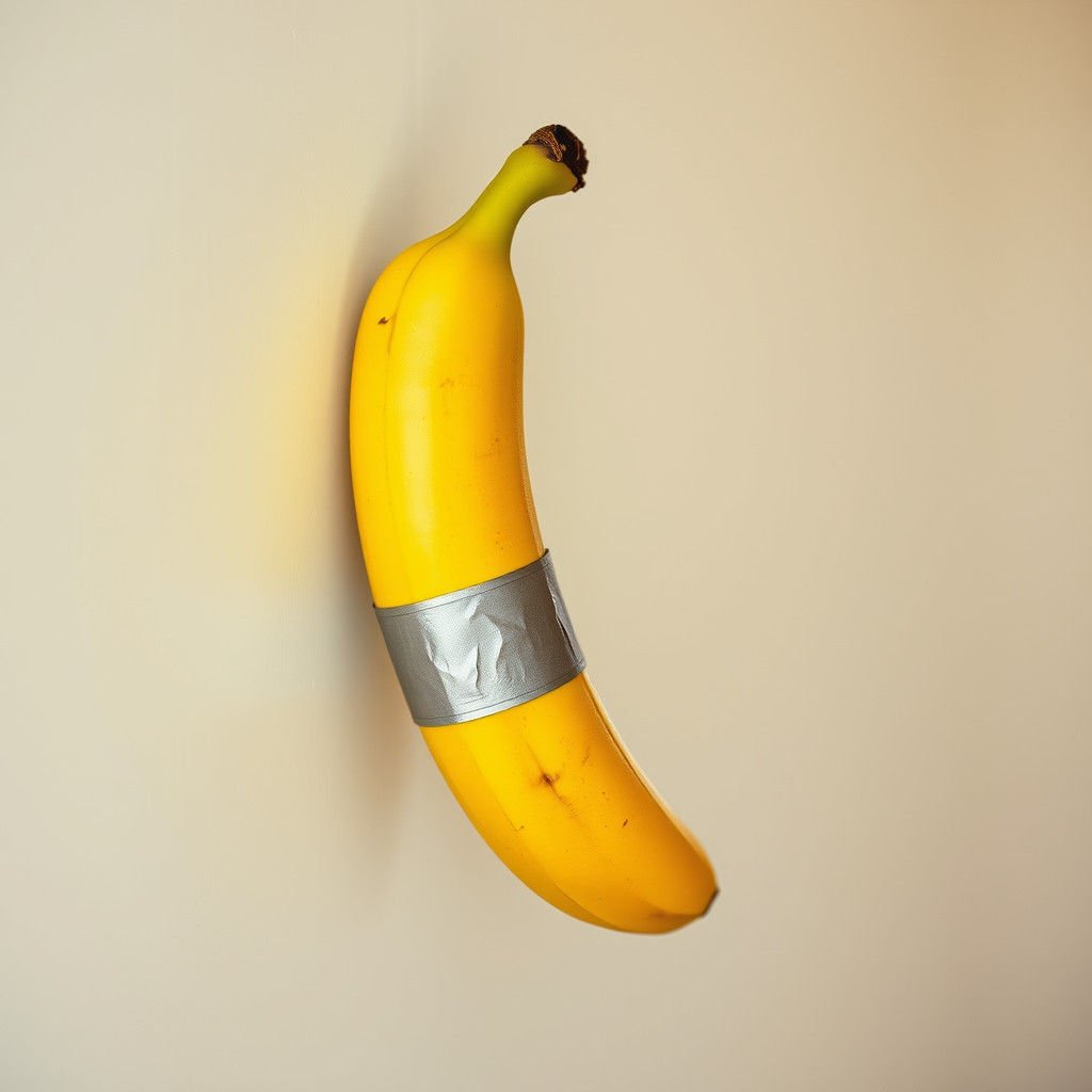 Banana Taped to Wall: Still Life Photography