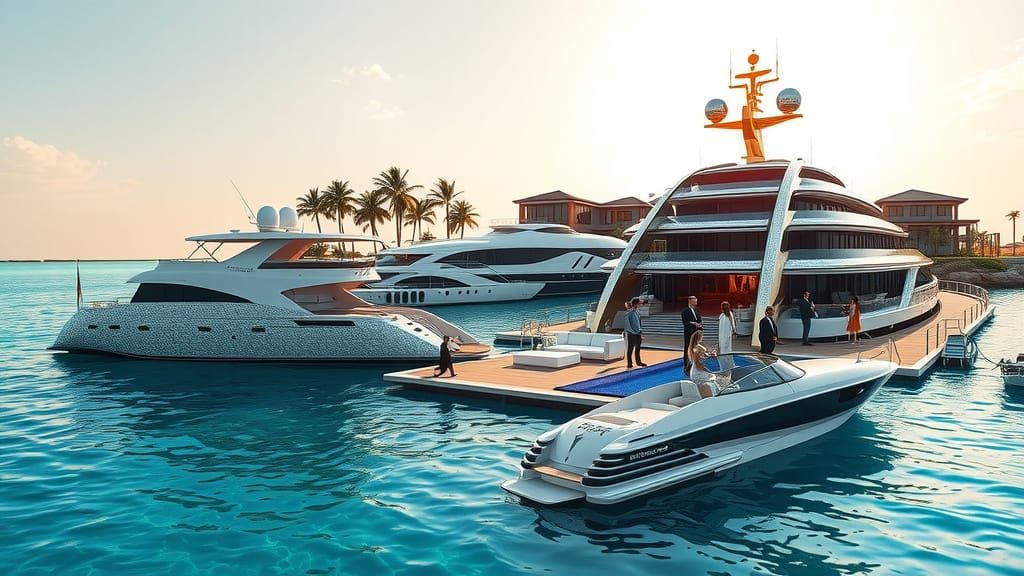 Luxurious Superyacht Oasis in Serene Turquoise Bay