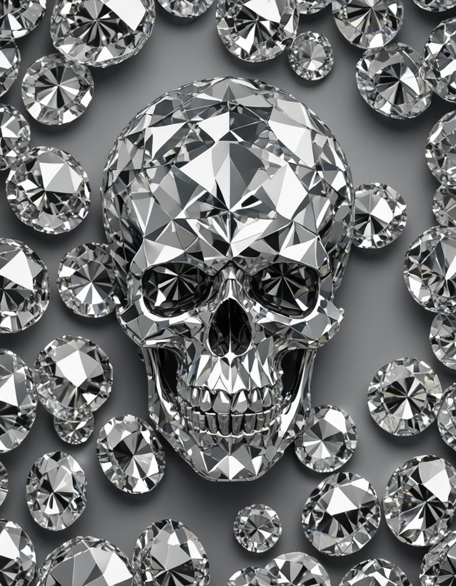 Diamond Skull: A 3D Gemstone Masterpiece