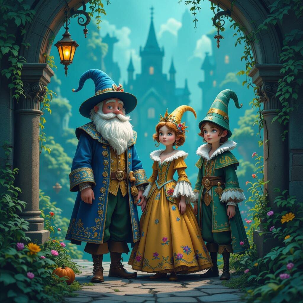 Fairytale Characters in Detailed Matte Painting