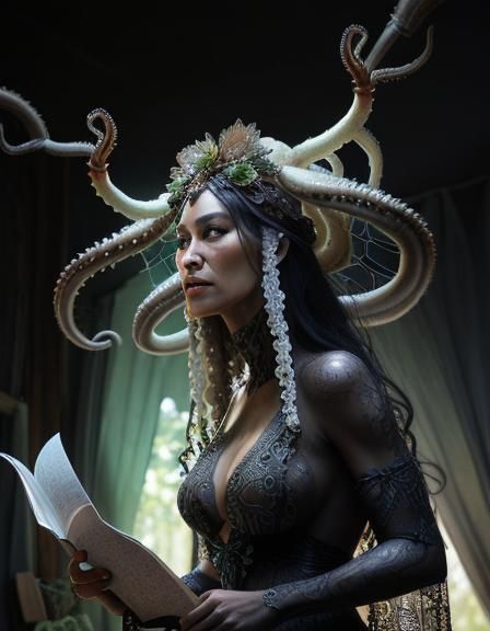 Spider Goddess Rising: Hyperrealistic Cinematic Art