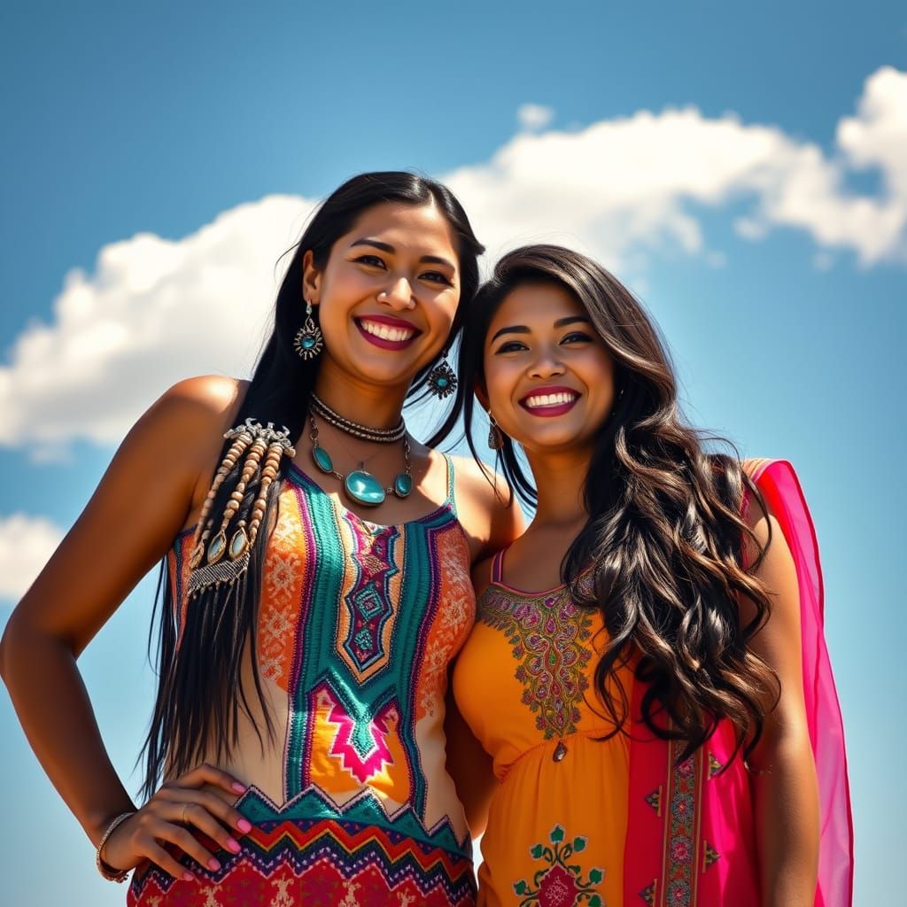 Diverse Beauty Shines in Sunny Landscape