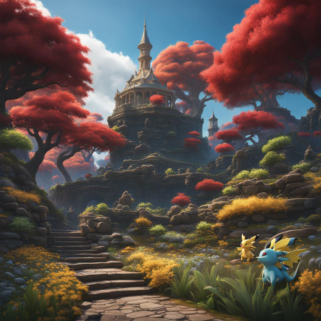 Random Pokémon: Detailed Matte Painting