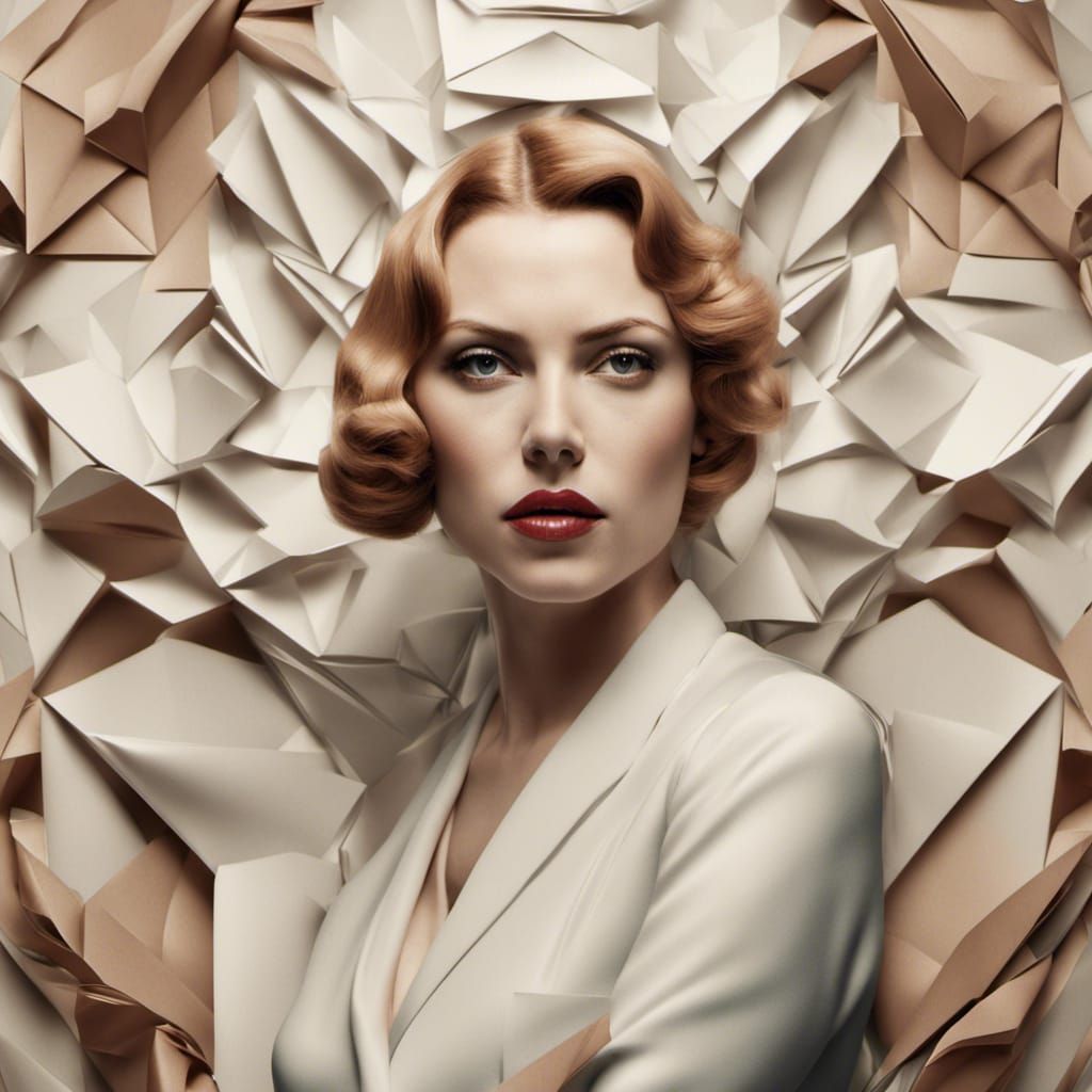 Scarlett Johansson in Art Deco Style Portrait