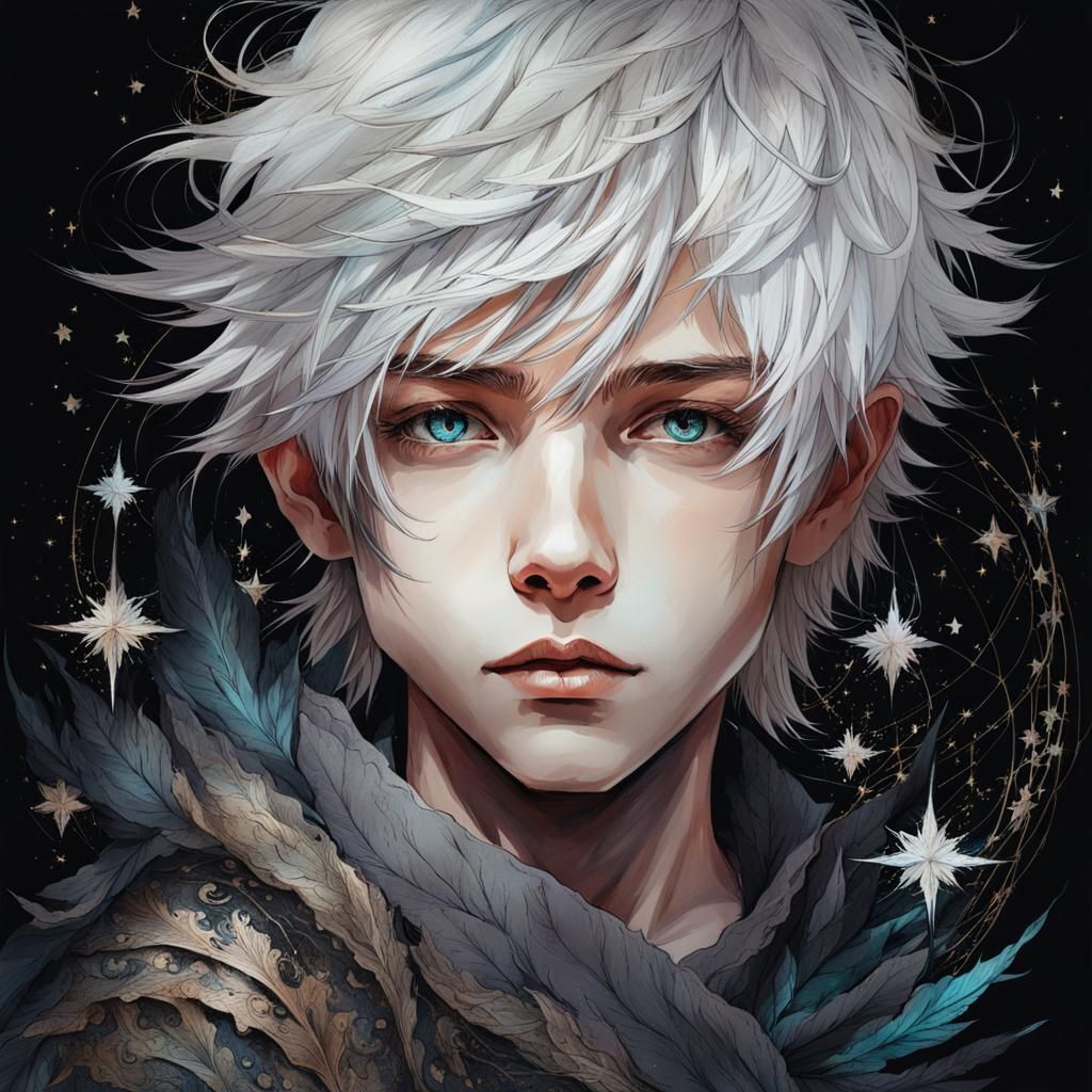 Boy with Stars in Fantasy Art Style