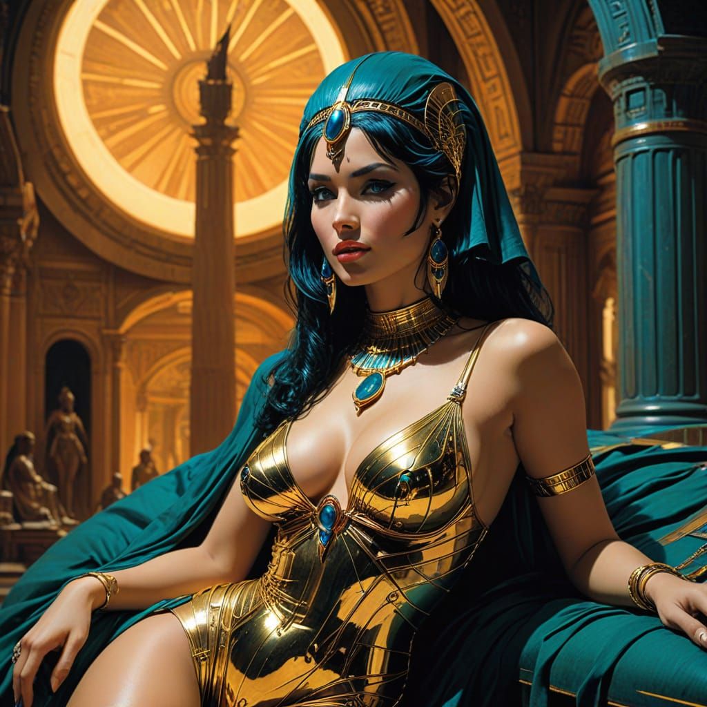 Regal Cleopatra in Cosmic Atrium