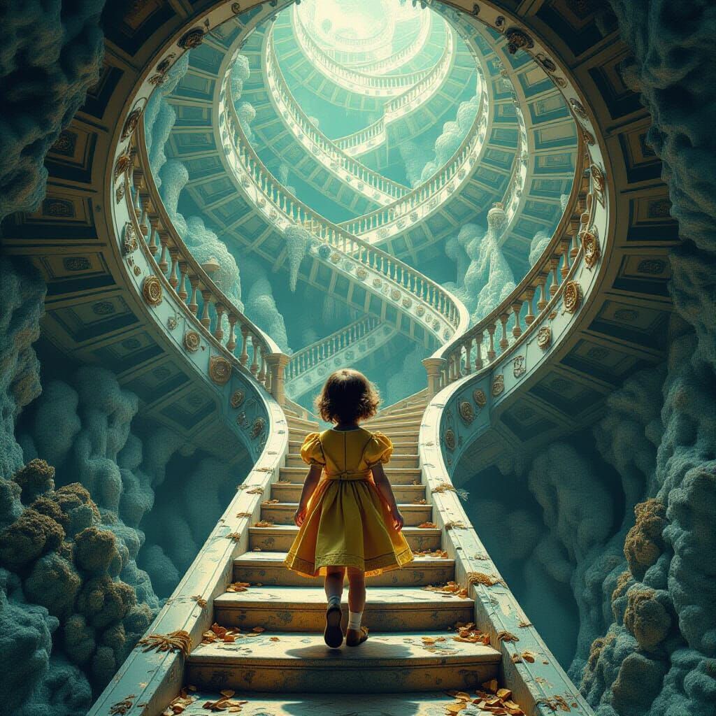 Child in Fractal World as Digital Art