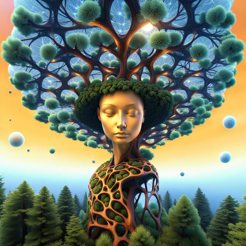 Fractal Tree Branches and Electrical Stargazing Platform