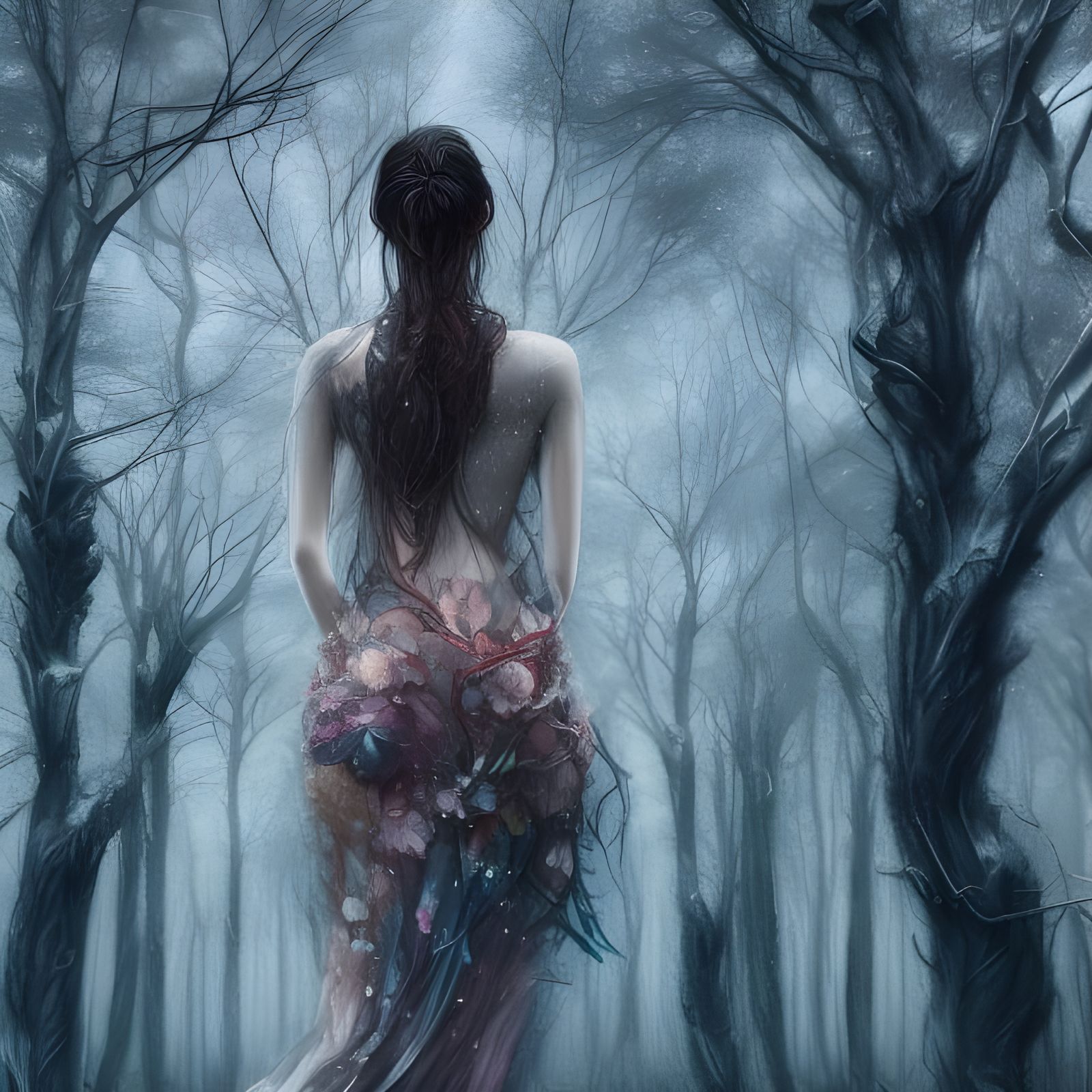 Magical Winter Forestscape in Hyper-Realistic Style