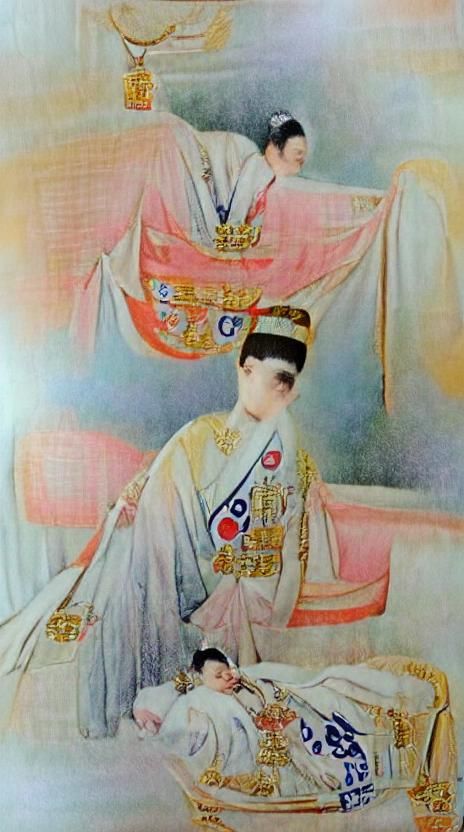 Lord's Death Announcement in Korean-Japanese Painting Style