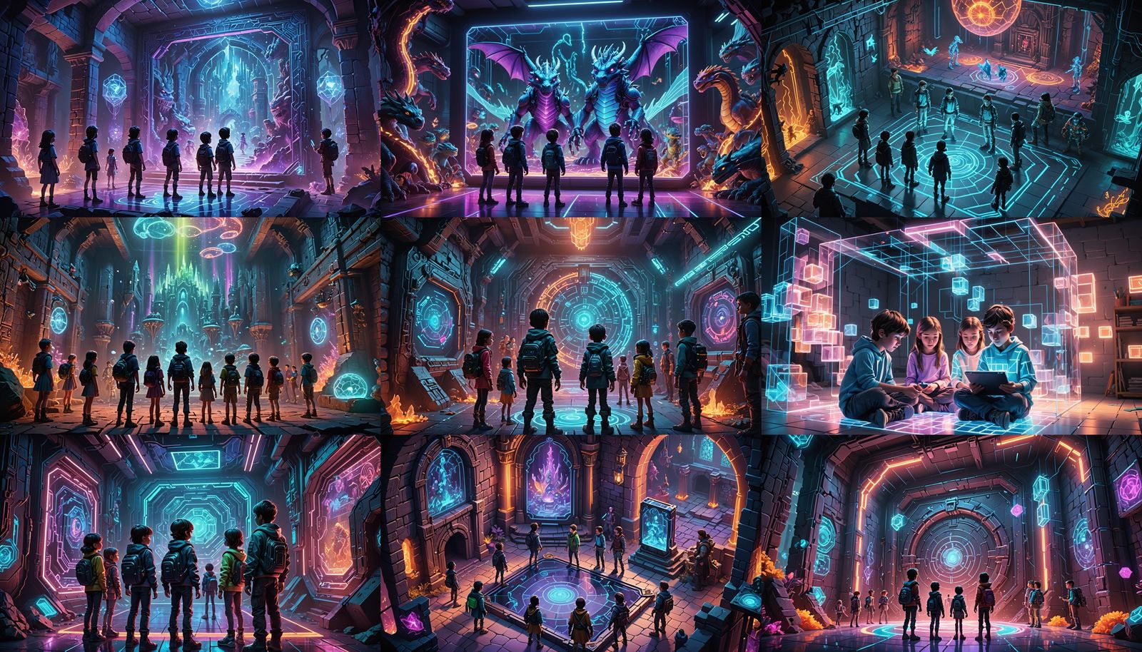 Children Explore D&D Dungeon in Holographic 3D Display