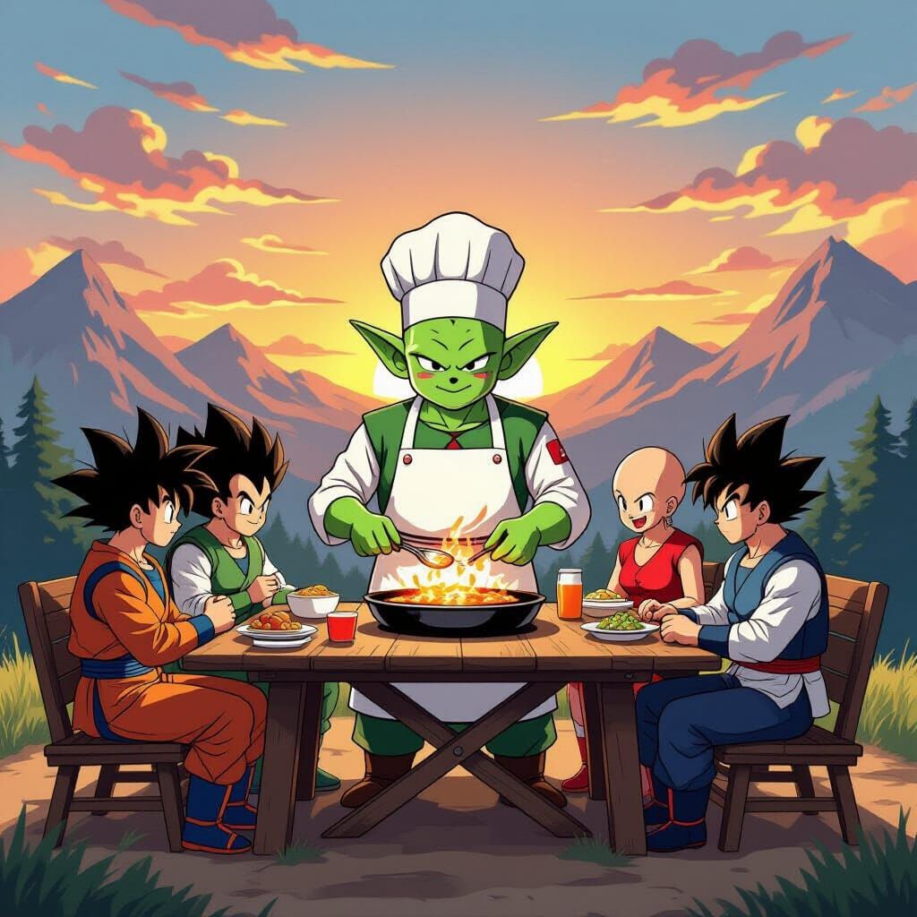 Android 16 Cooks Dinner for Dragonball Crew