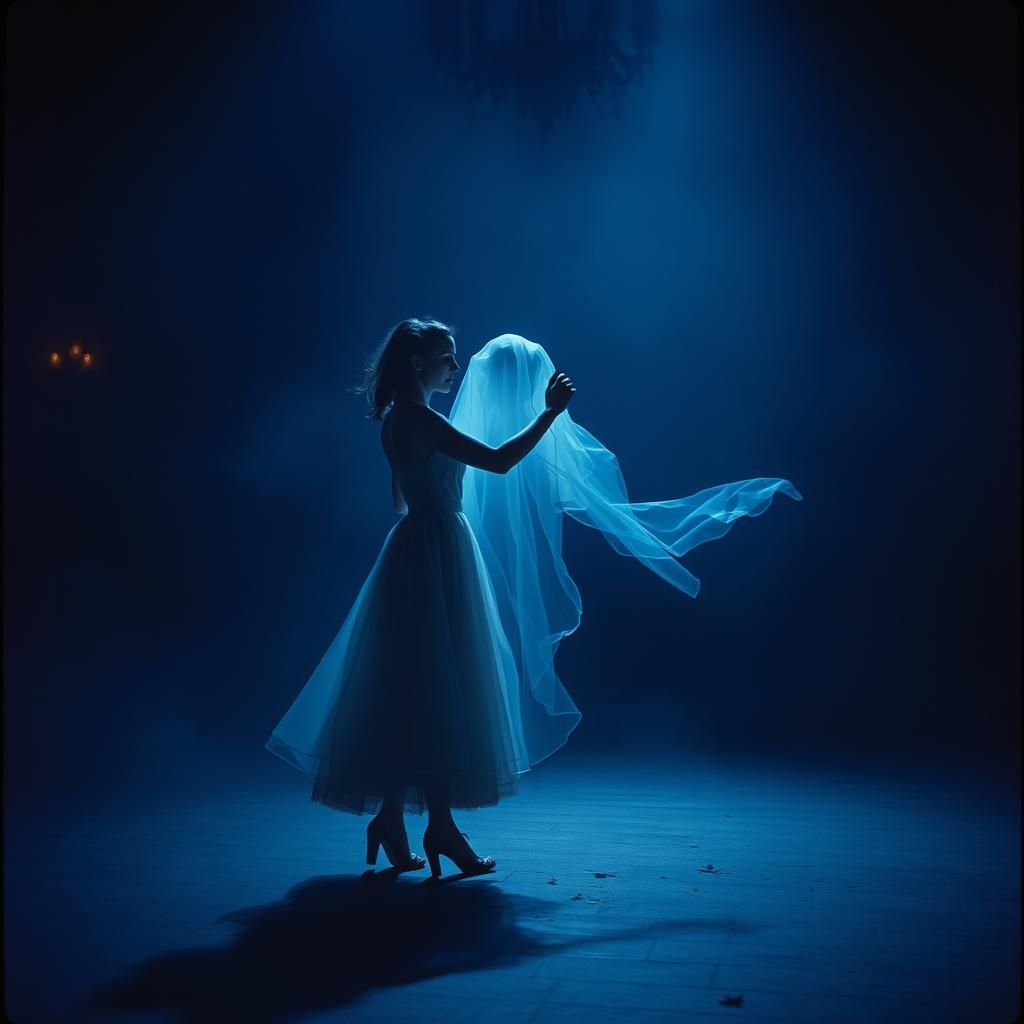 Dancing with a Ghost: Gothic Ballroom Scene