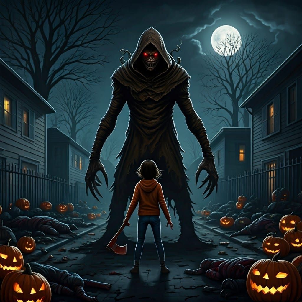 Terrifying Pumpkinhead Confrontation on Halloween Night