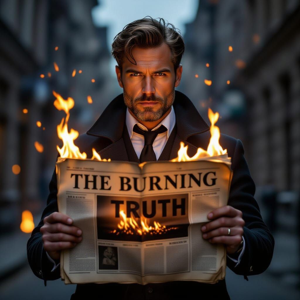 Burning Truth: A Cinematic Portrait in 8k