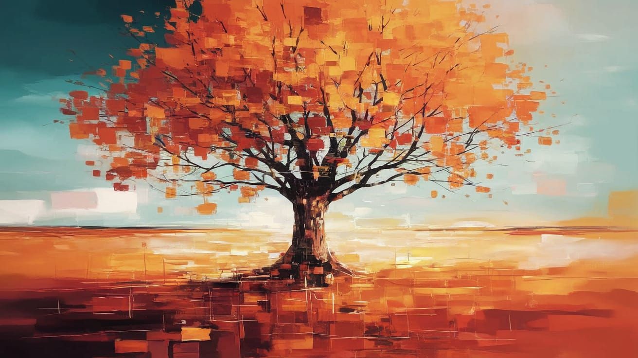 Vibrant Southeastern Landscape in Abstract Impressionist Sty...