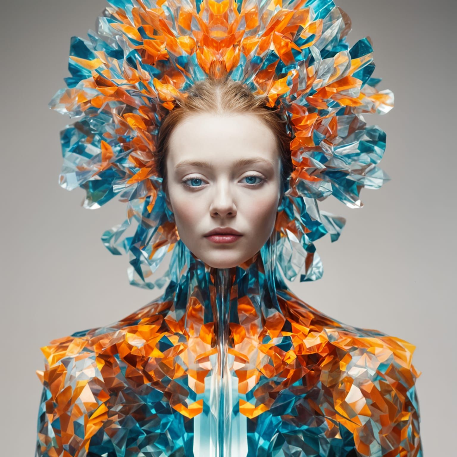 Glass Woman Portrait of Motherhood Visions