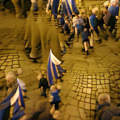 Person Marching in a Square