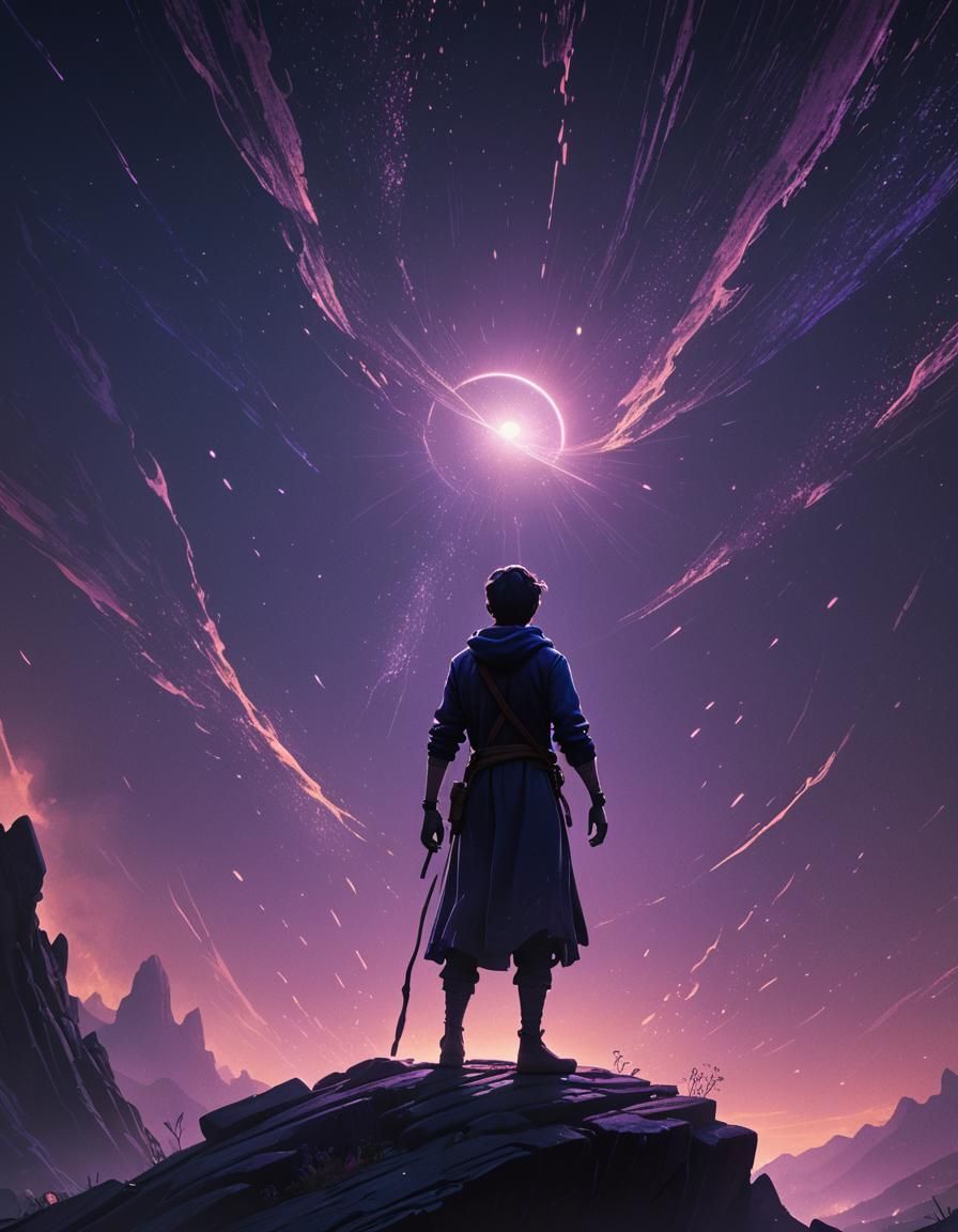 Mystical Figure in Dreamlike Pixar-Style Realm