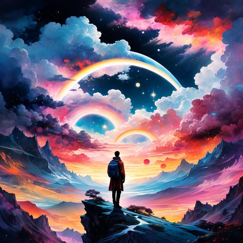 Ethereal Starlight Dreams: A Surreal Fantasy Illustration