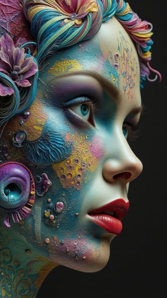 Surreal Goddess Unveils Multiverse Celestial Beings