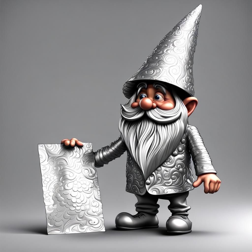 Garden Gnome Protests in Pixar Style