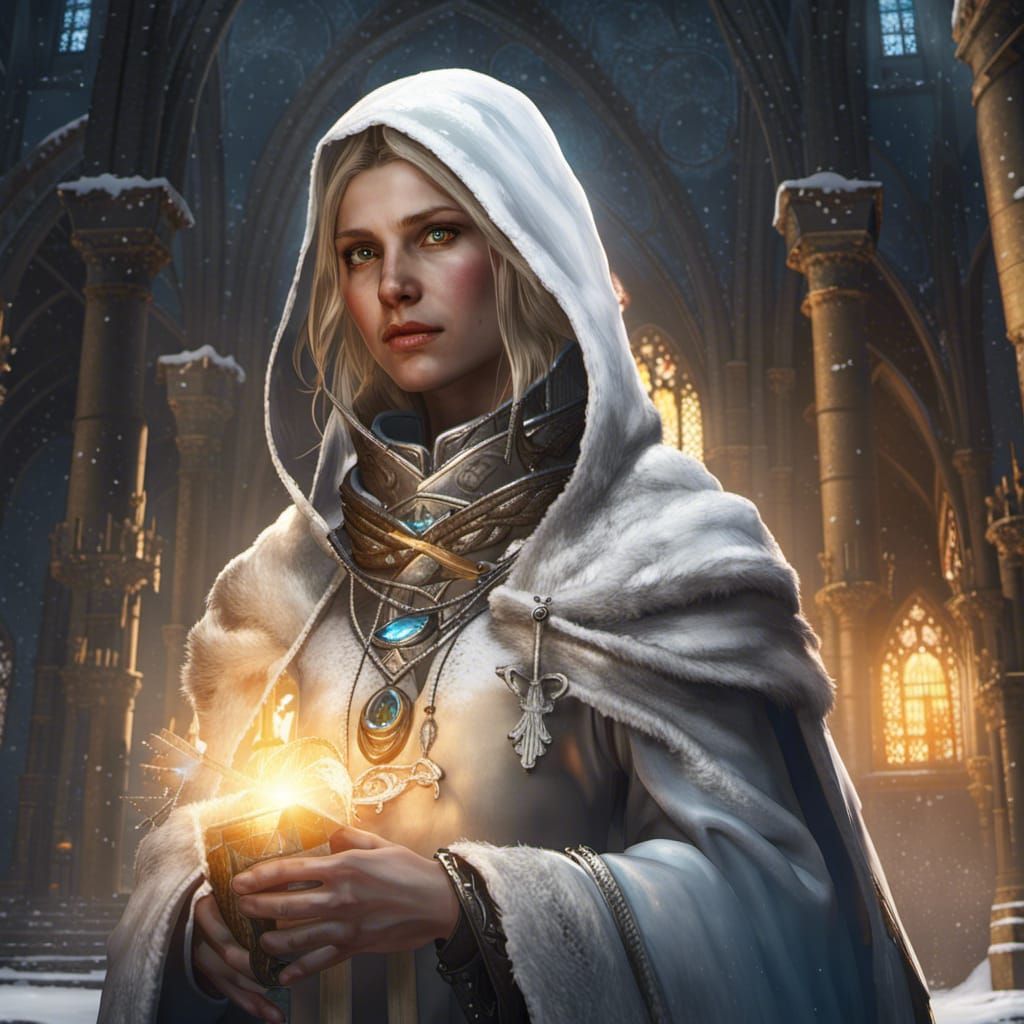 Dark Souls Firekeeper in Snow Church